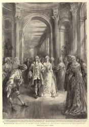 El Palacio de Kensington en sus días de esplendor, Jorge II y la Reina Carolina en el invernadero